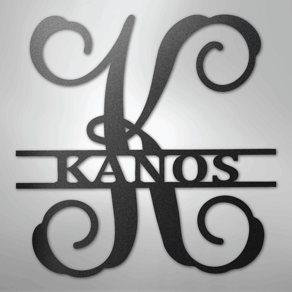 Vine Family Personalized Monogram Name Steel Metal SignCustomly Gifts