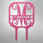 Vine Stake Personalized Monogram Name Steel Yard SignCustomly Gifts