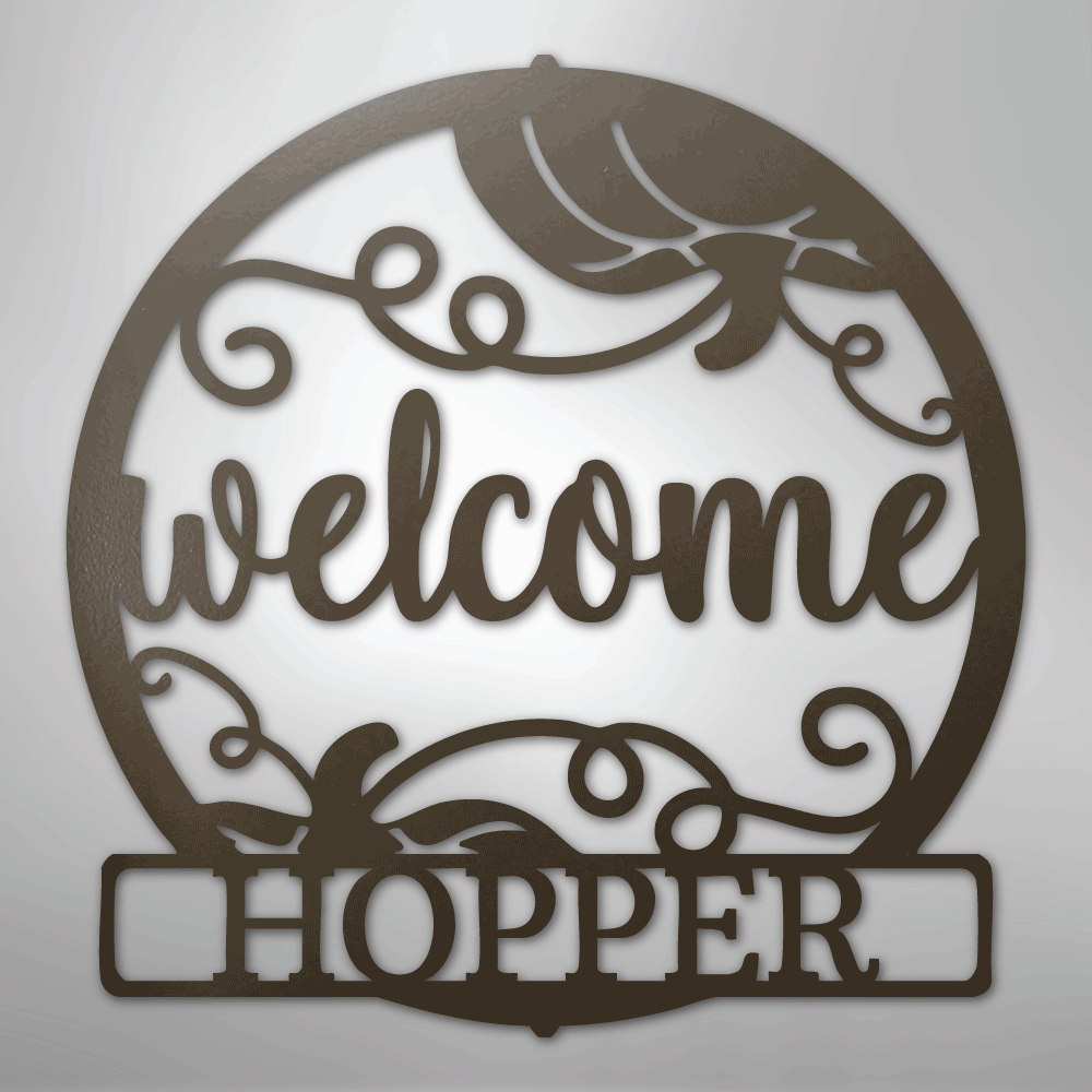 Welcome Fall Personalized Steel Metal Sign Wall ArtCustomly Gifts