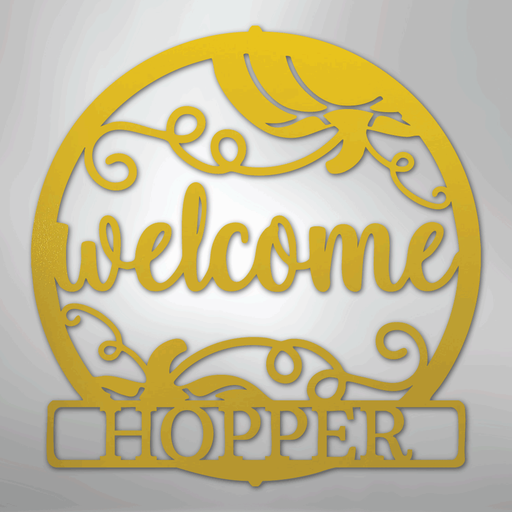 Welcome Fall Personalized Steel Metal Sign Wall ArtCustomly Gifts