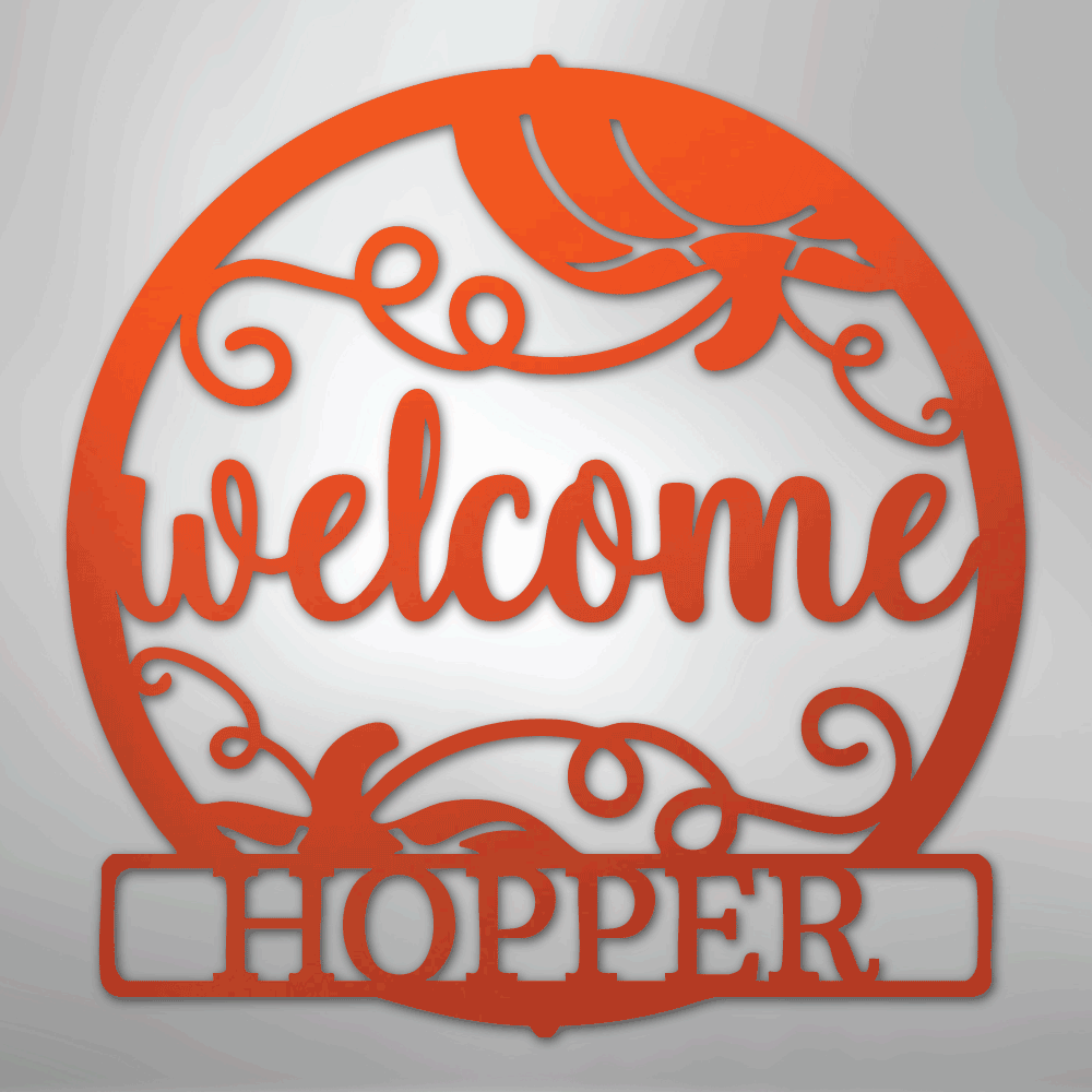 Welcome Fall Personalized Steel Metal Sign Wall ArtCustomly Gifts