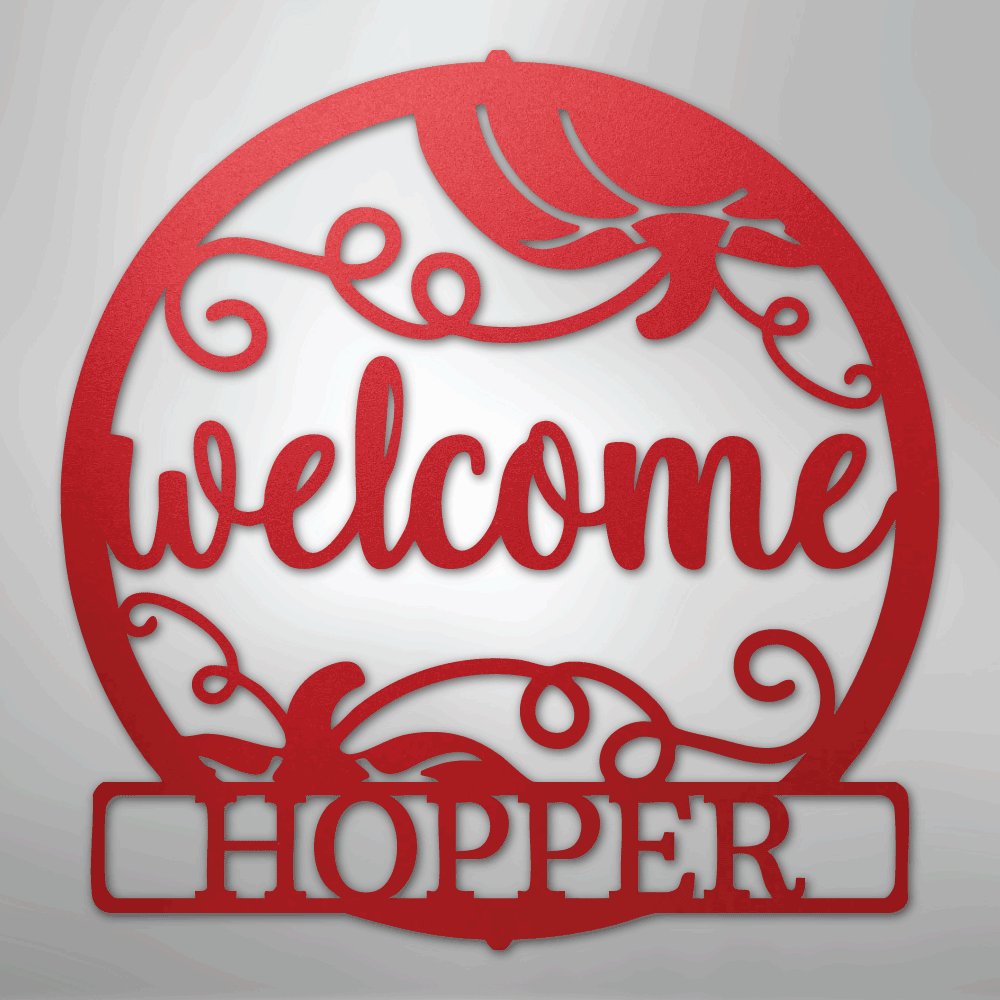 Welcome Fall Personalized Steel Metal Sign Wall ArtCustomly Gifts