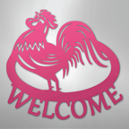 Welcome Rooster Personalized Steel Metal Sign Wall ArtCustomly Gifts