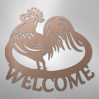 Welcome Rooster Personalized Steel Metal Sign Wall ArtCustomly Gifts