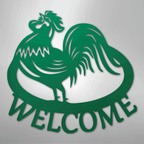 Welcome Rooster Personalized Steel Metal Sign Wall ArtCustomly Gifts