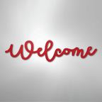 Welcome Script - Steel SignCustomly Gifts