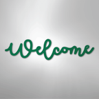 Welcome Script - Steel SignCustomly Gifts