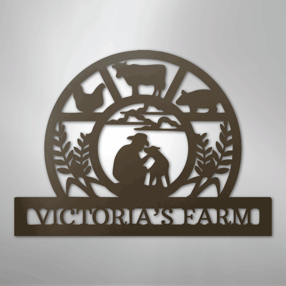 Wheat Field Personalized Steel Metal Sign Wall ArtCustomly Gifts