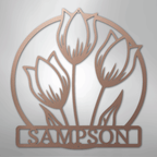 Wild Tulip Personalized Steel Metal Sign Wall ArtCustomly Gifts