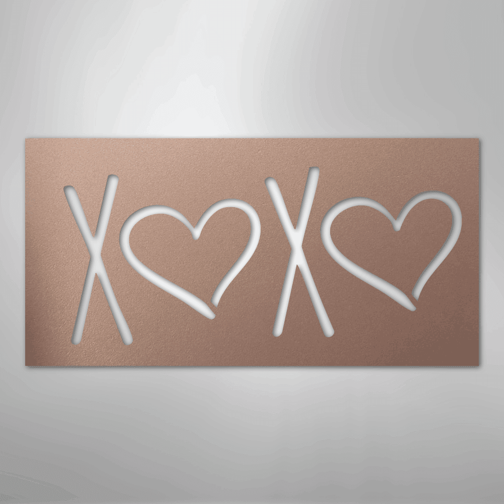 XOXO - Steel Metal Sign Wall ArtCustomly Gifts