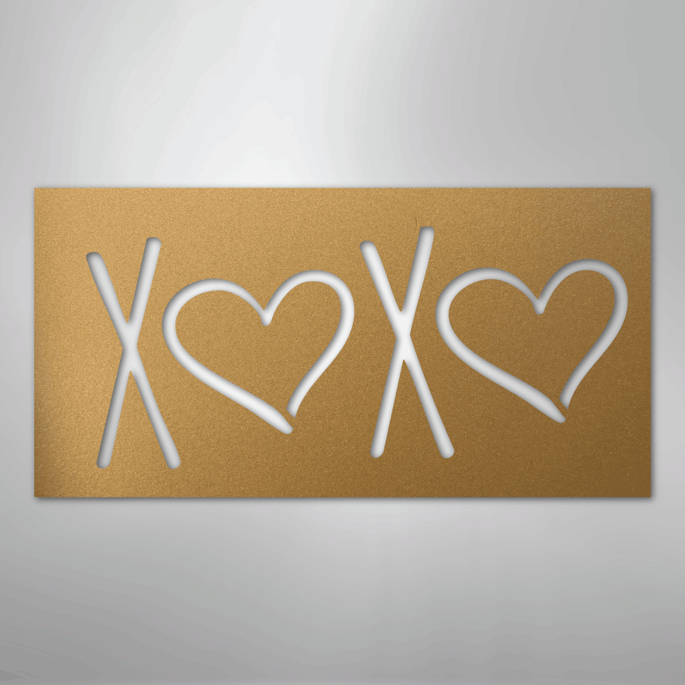 XOXO - Steel Metal Sign Wall ArtCustomly Gifts