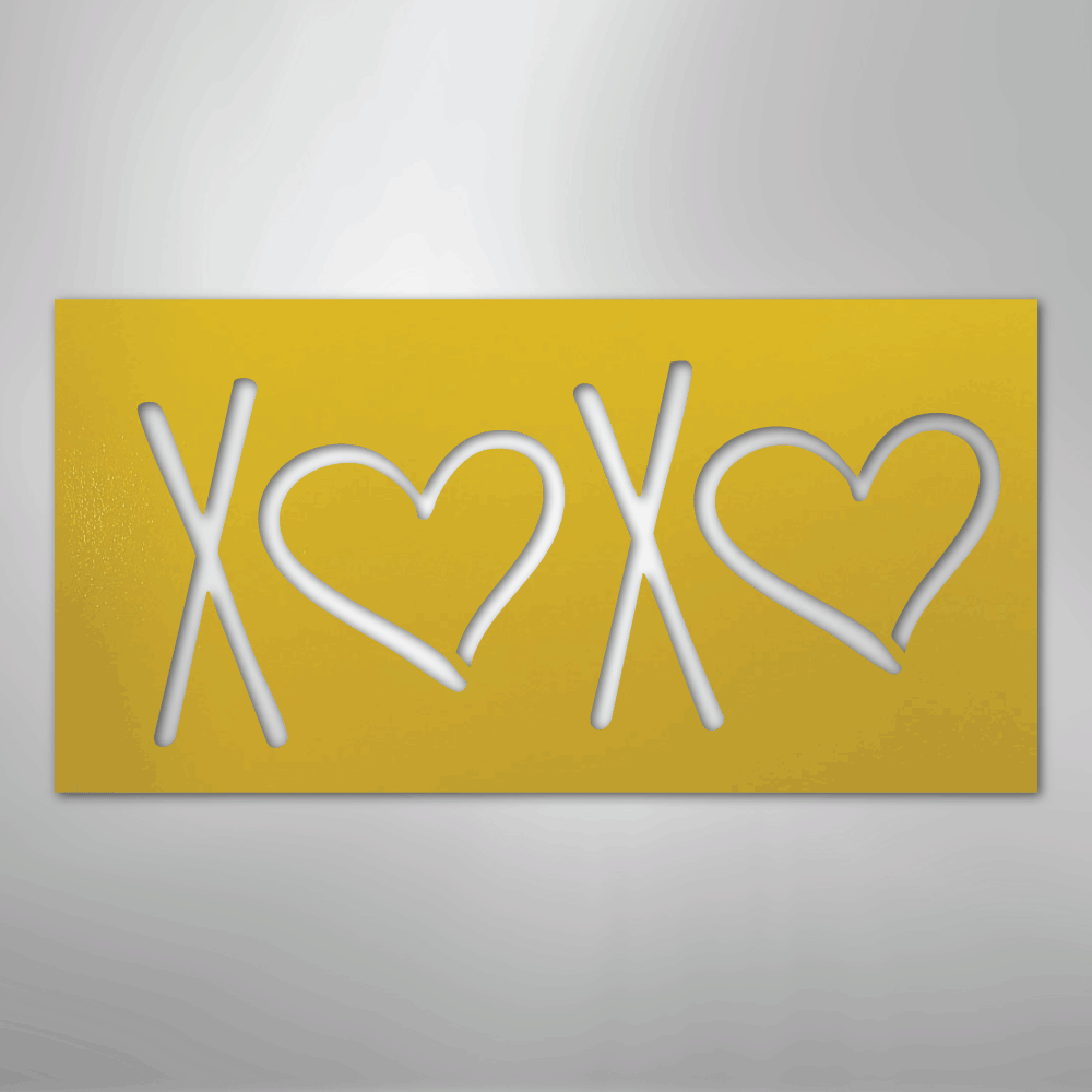 XOXO - Steel Metal Sign Wall ArtCustomly Gifts