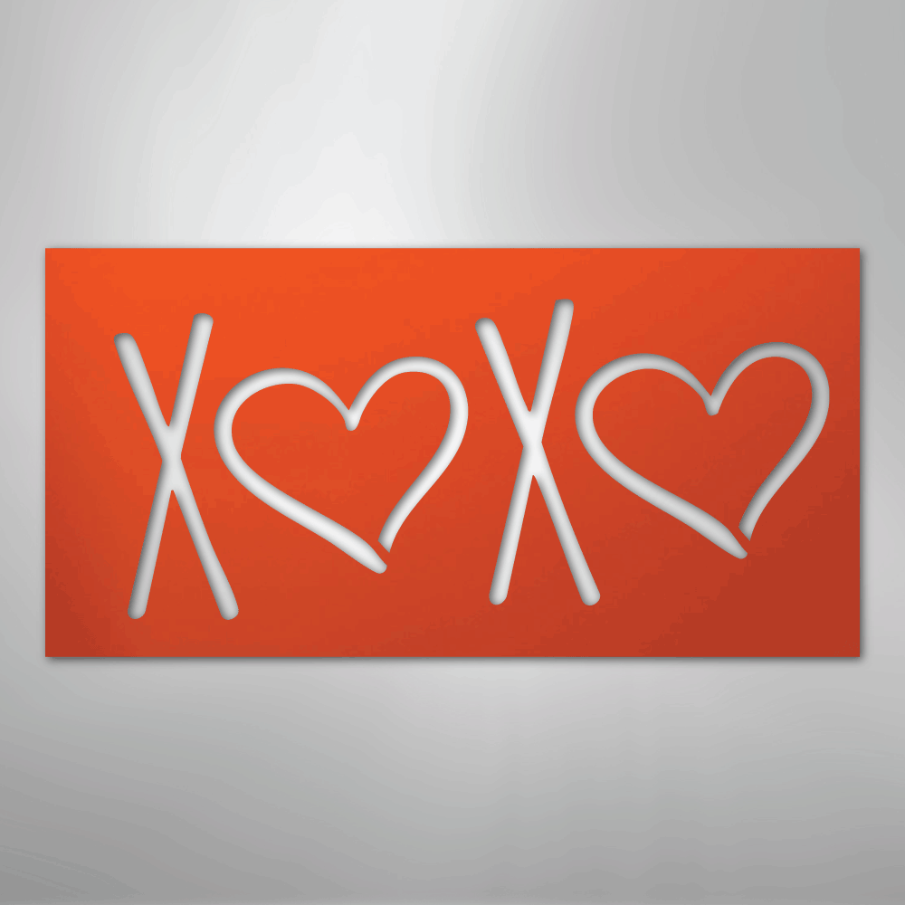XOXO - Steel Metal Sign Wall ArtCustomly Gifts