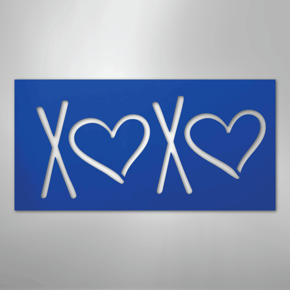 XOXO - Steel Metal Sign Wall ArtCustomly Gifts