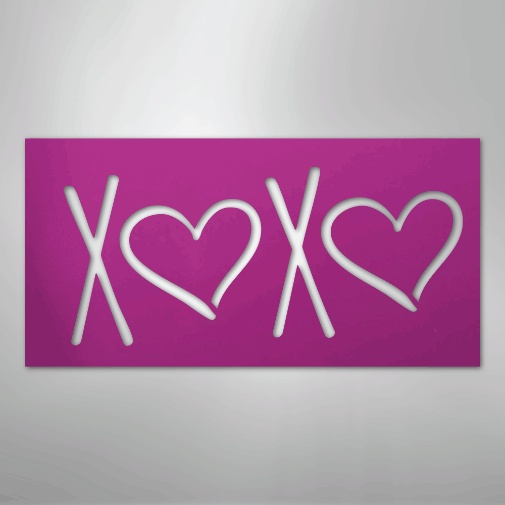XOXO - Steel Metal Sign Wall ArtCustomly Gifts