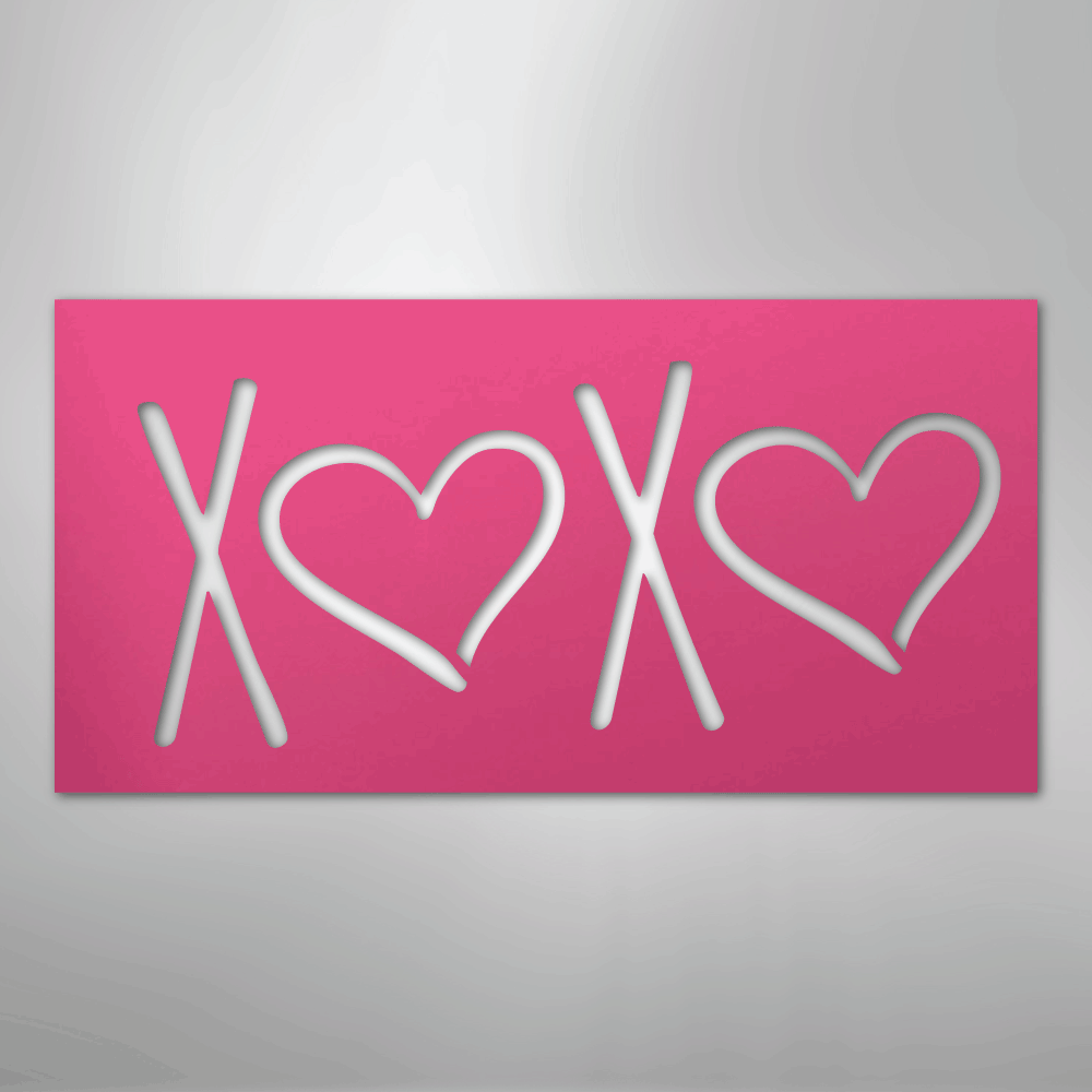 XOXO - Steel Metal Sign Wall ArtCustomly Gifts