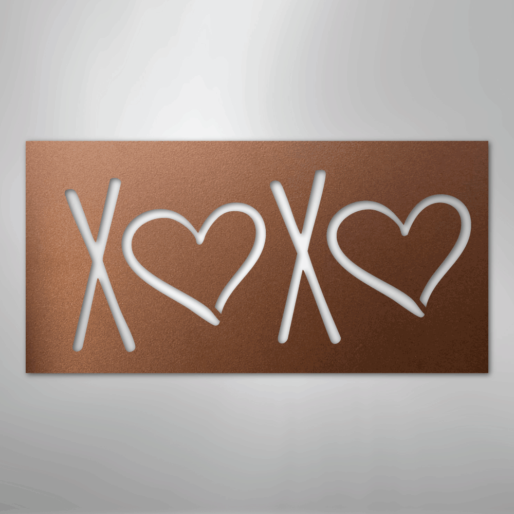 XOXO - Steel Metal Sign Wall ArtCustomly Gifts