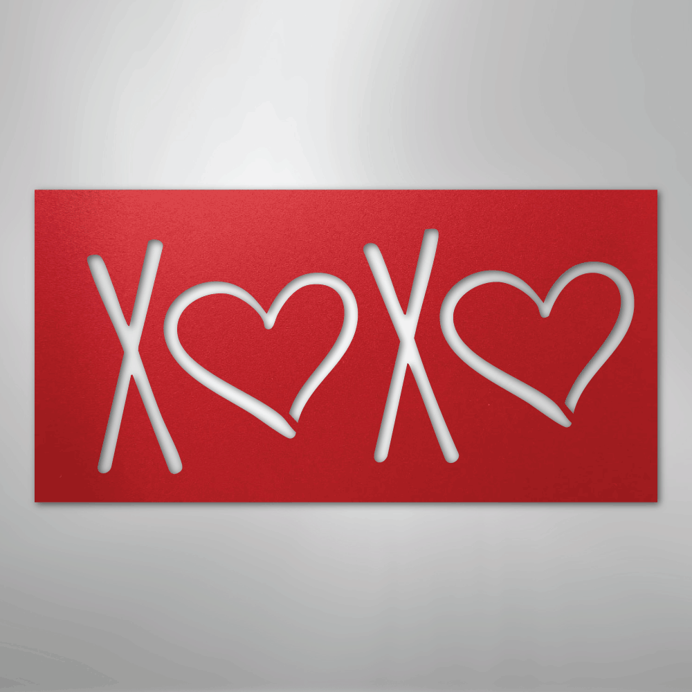 XOXO - Steel Metal Sign Wall ArtCustomly Gifts