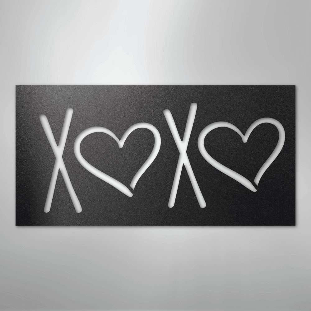 XOXO - Steel Metal Sign Wall ArtCustomly Gifts
