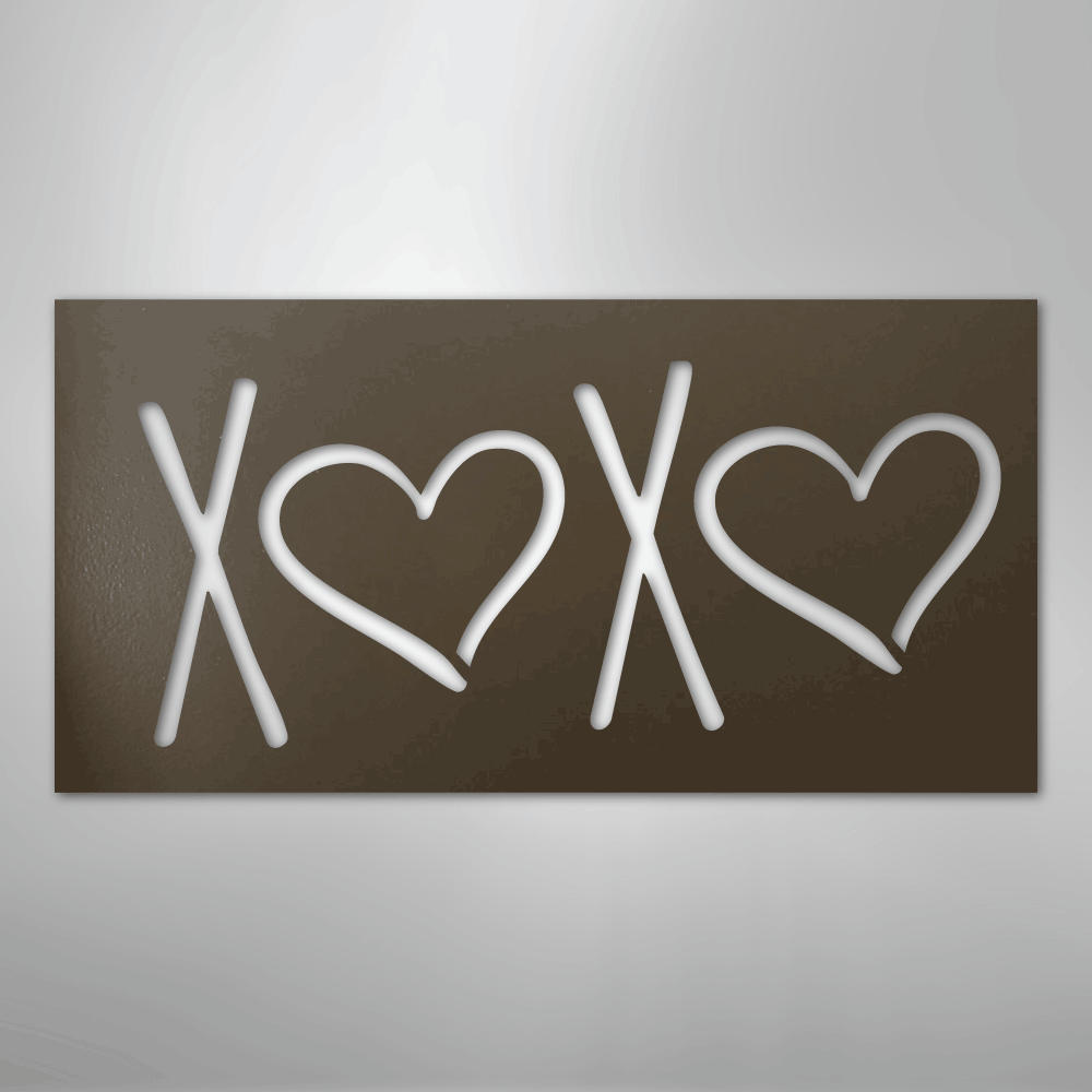 XOXO - Steel Metal Sign Wall ArtCustomly Gifts