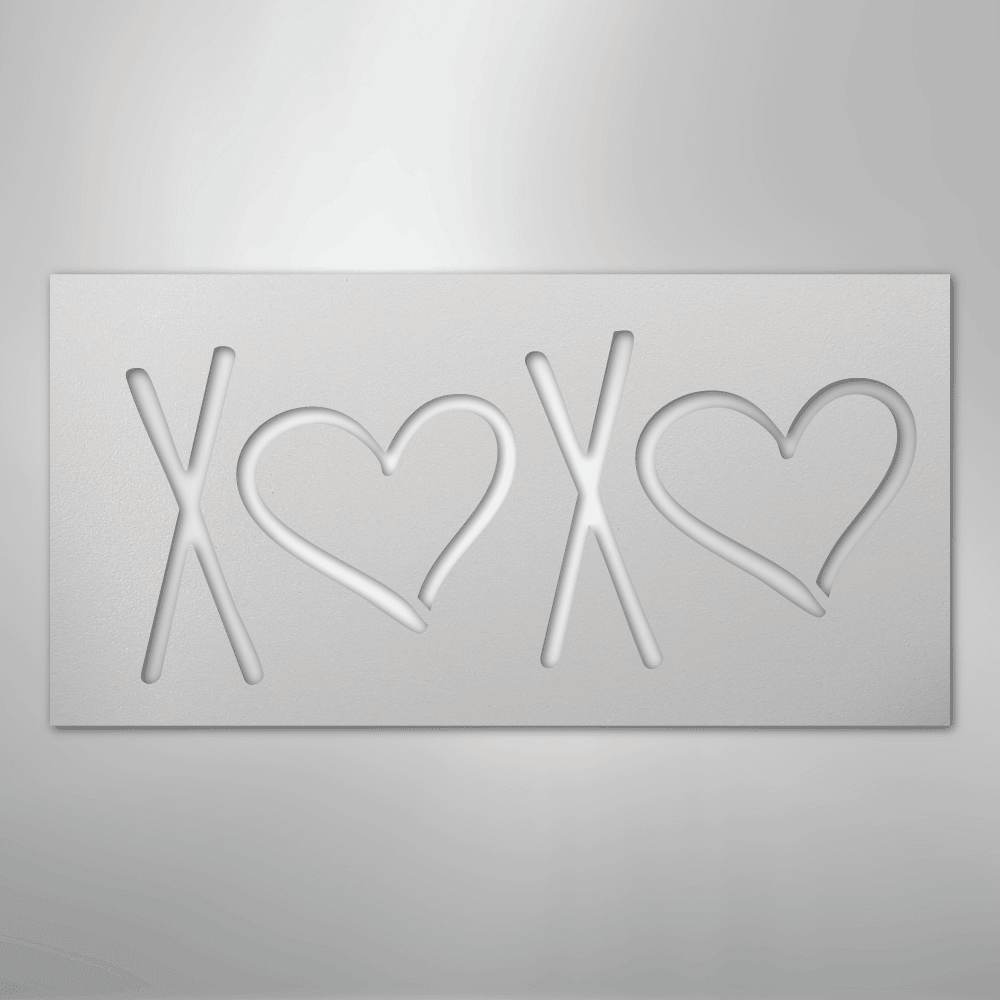XOXO - Steel Metal Sign Wall ArtCustomly Gifts