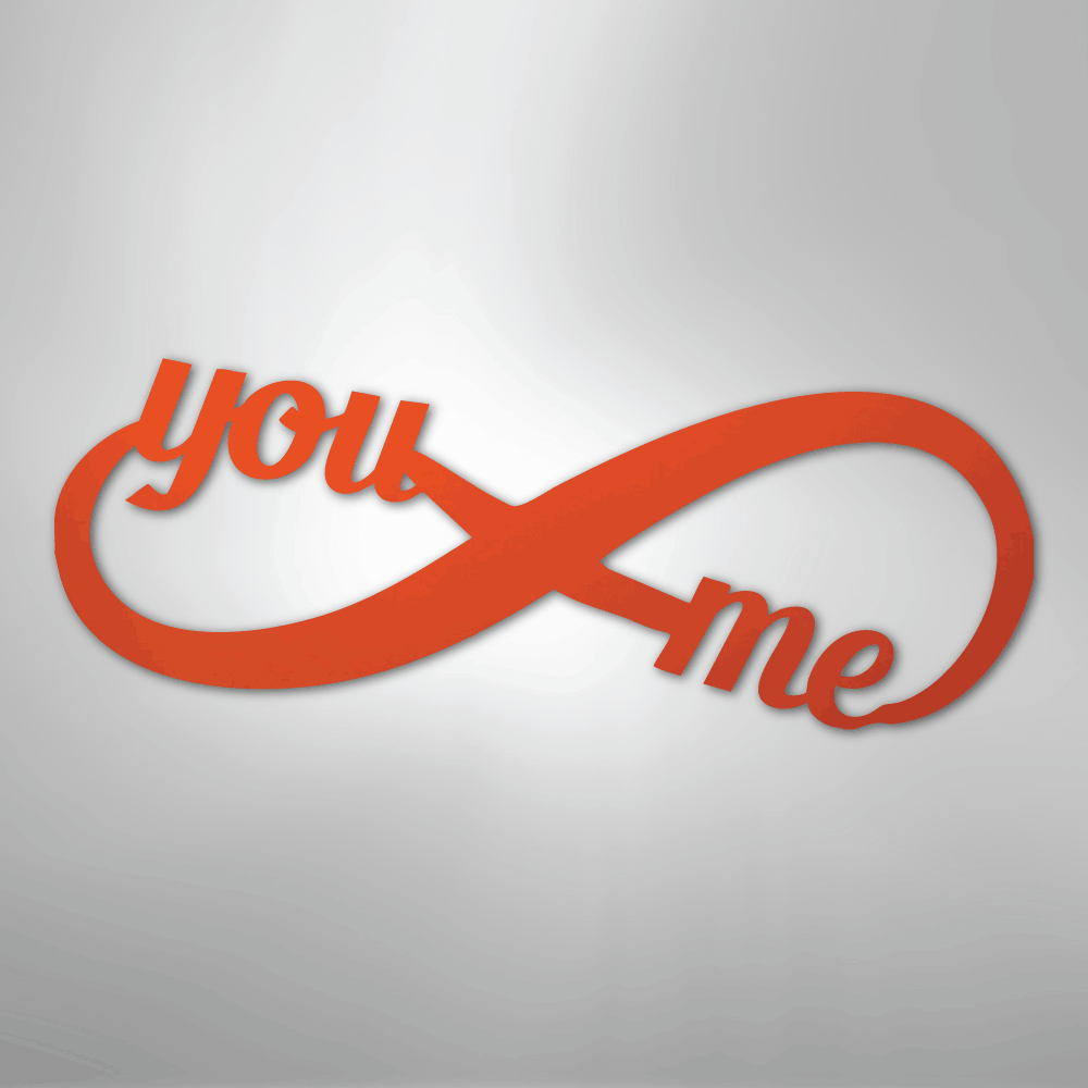 You and Me Infinity - Steel Metal Sign Wall ArtCustomly Gifts