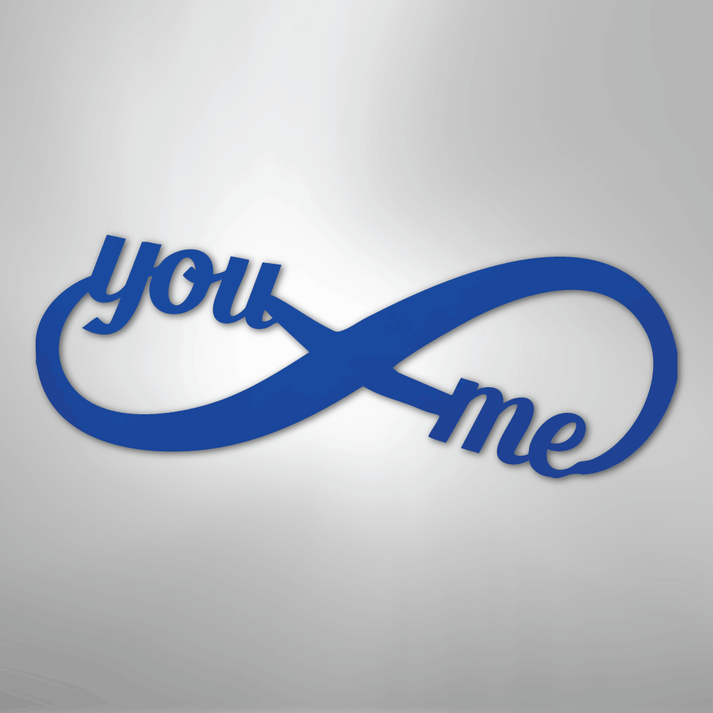 You and Me Infinity - Steel Metal Sign Wall ArtCustomly Gifts