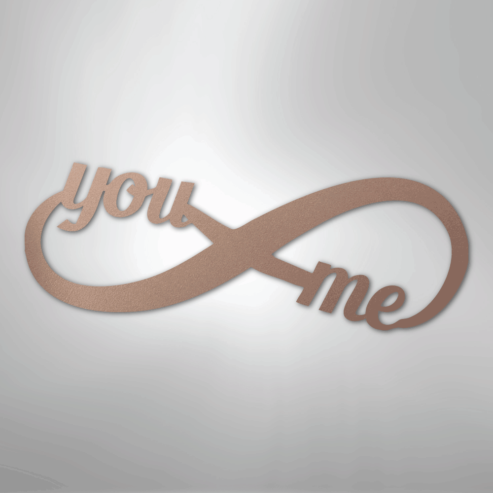 You and Me Infinity - Steel Metal Sign Wall ArtCustomly Gifts