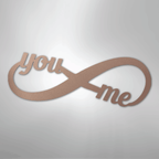 You and Me Infinity - Steel Metal Sign Wall ArtCustomly Gifts