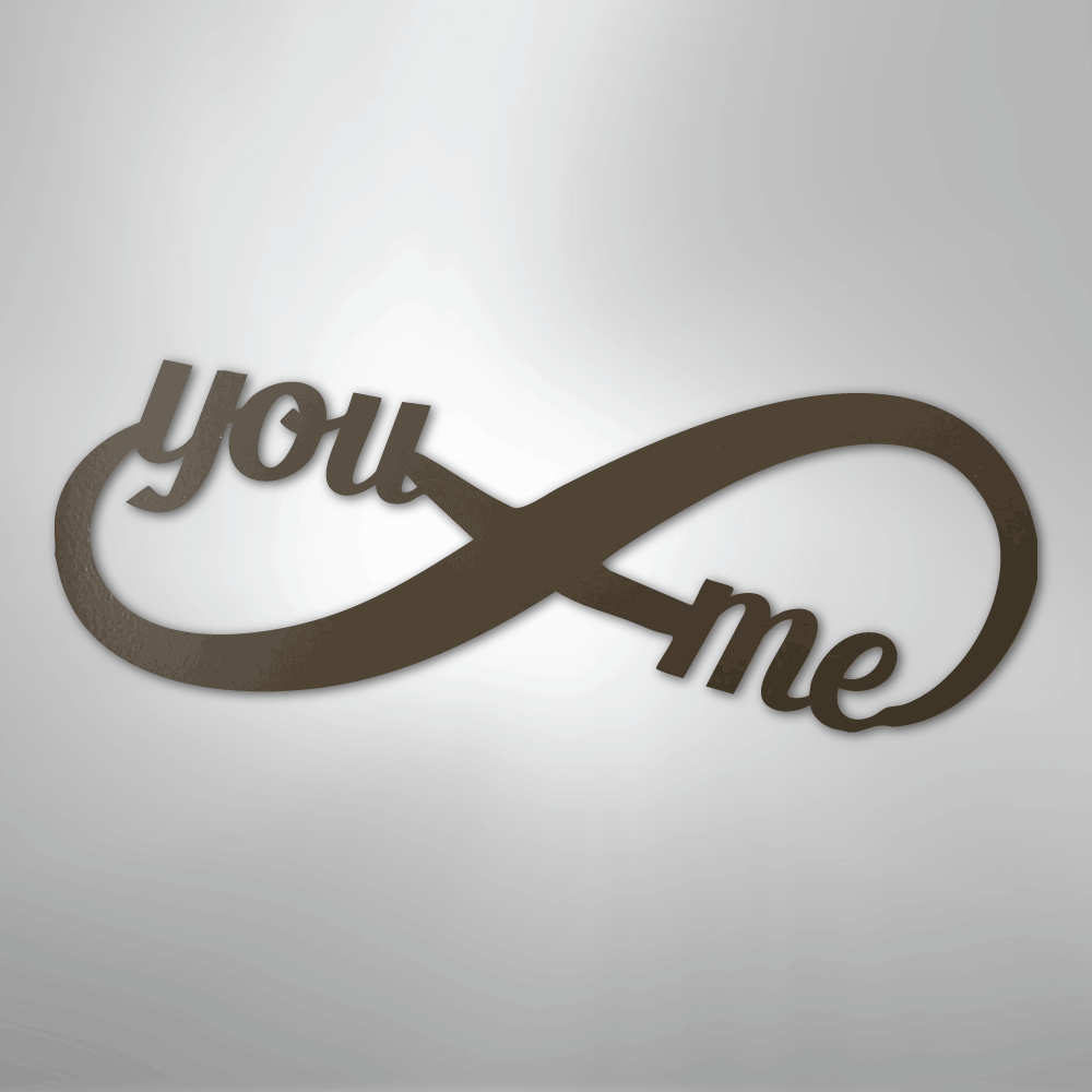 You and Me Infinity - Steel Metal Sign Wall ArtCustomly Gifts