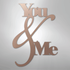 You and Me Quote - Steel Metal Sign Wall ArtCustomly Gifts