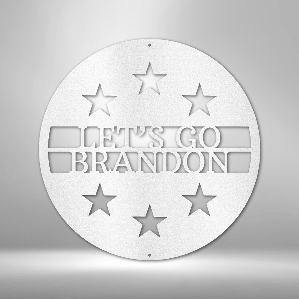 6 Star Monogram Personalized Text Steel SignCustomly Gifts