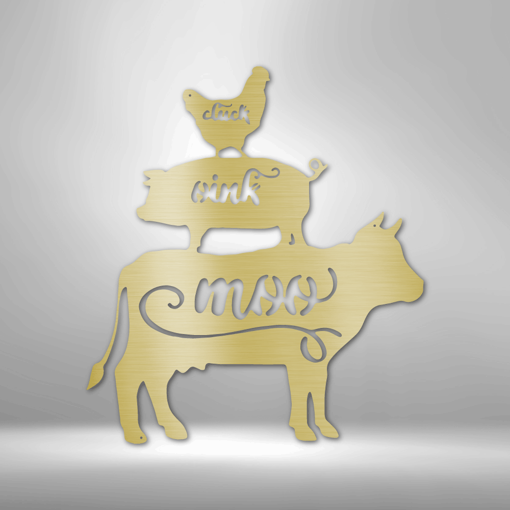 Farm Animals - Steel SignCustomly Gifts