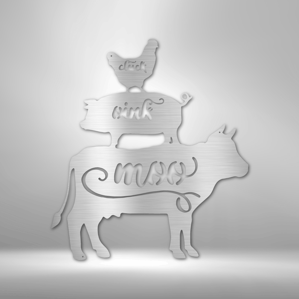Farm Animals - Steel SignCustomly Gifts