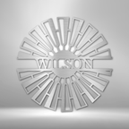 Fancy Windmill Personalized Name Text Steel SignCustomly Gifts