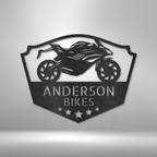 Bike Shop Personalized Name Text Steel signCustomly Gifts
