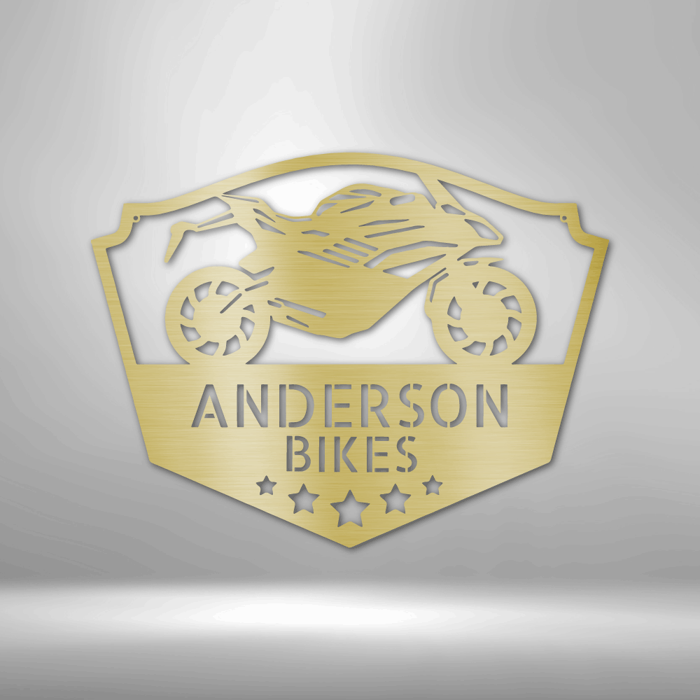 Bike Shop Personalized Name Text Steel signCustomly Gifts