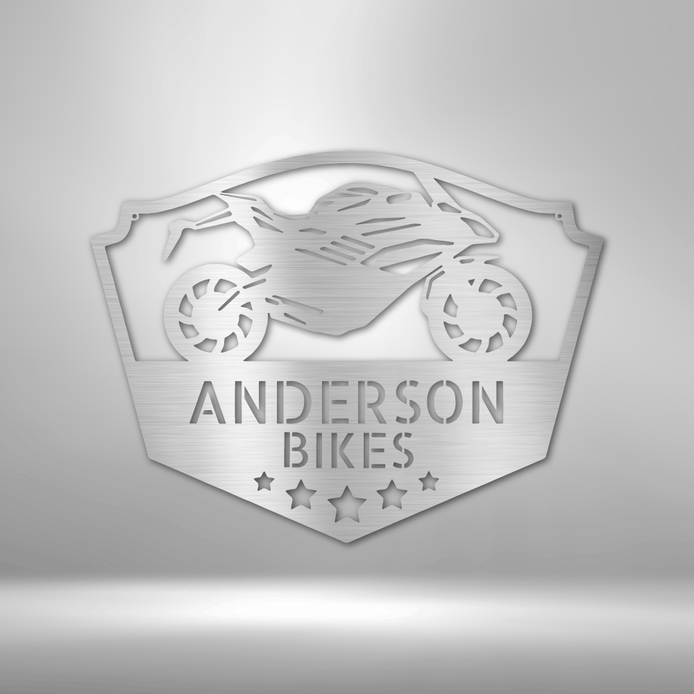 Bike Shop Personalized Name Text Steel signCustomly Gifts