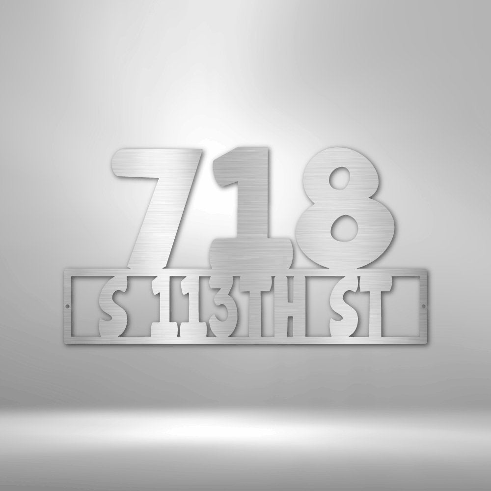 Address Personalized Steel SignCustomly Gifts