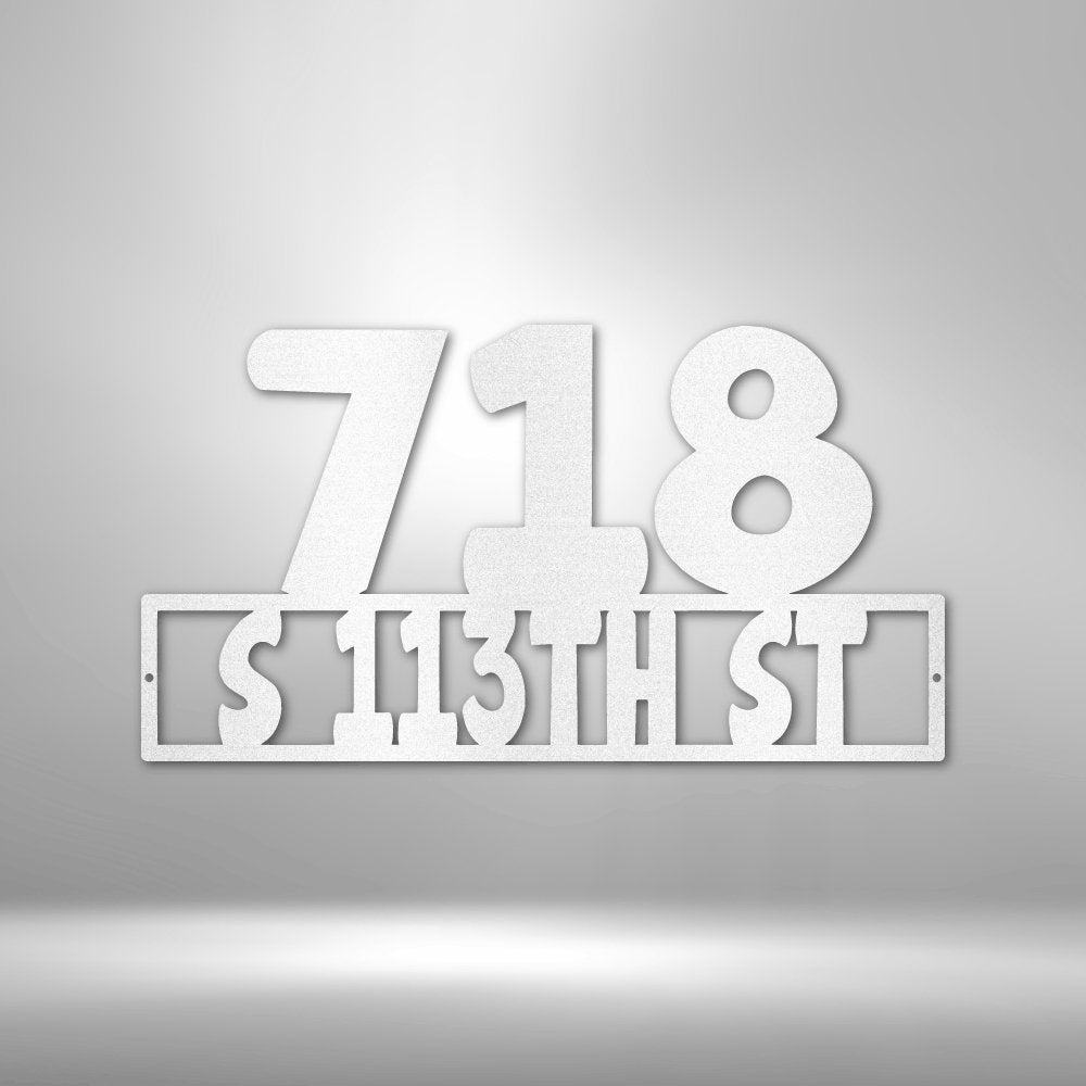 Address Personalized Steel SignCustomly Gifts