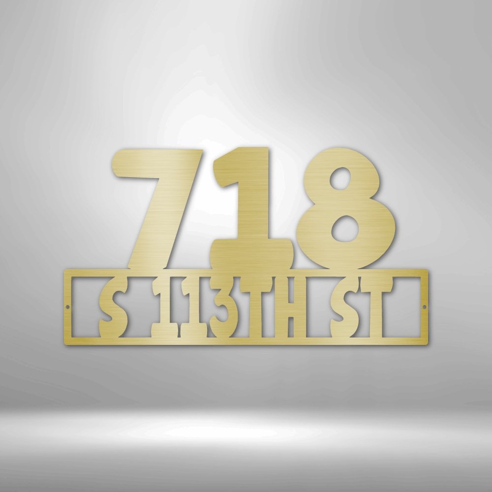 Address Personalized Steel SignCustomly Gifts