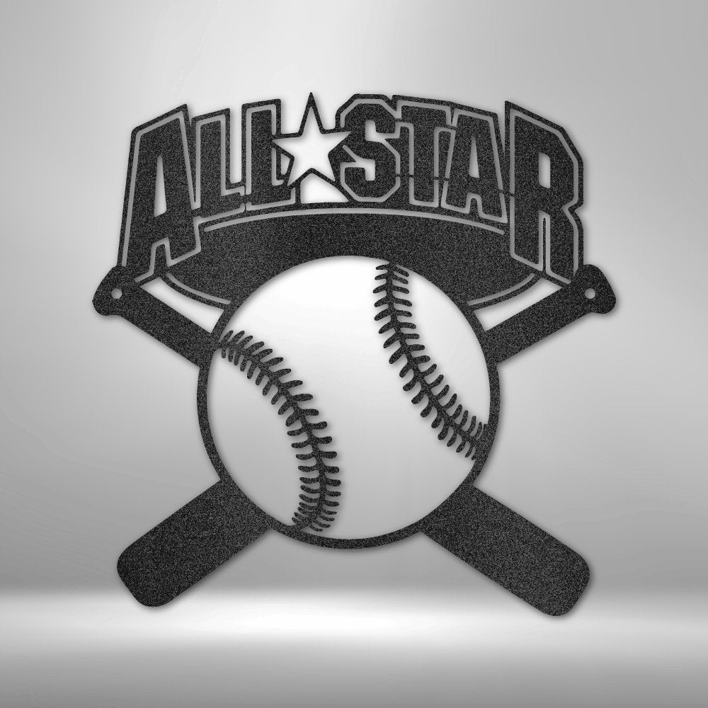All-Star Baseball Metal SignCustomly Gifts