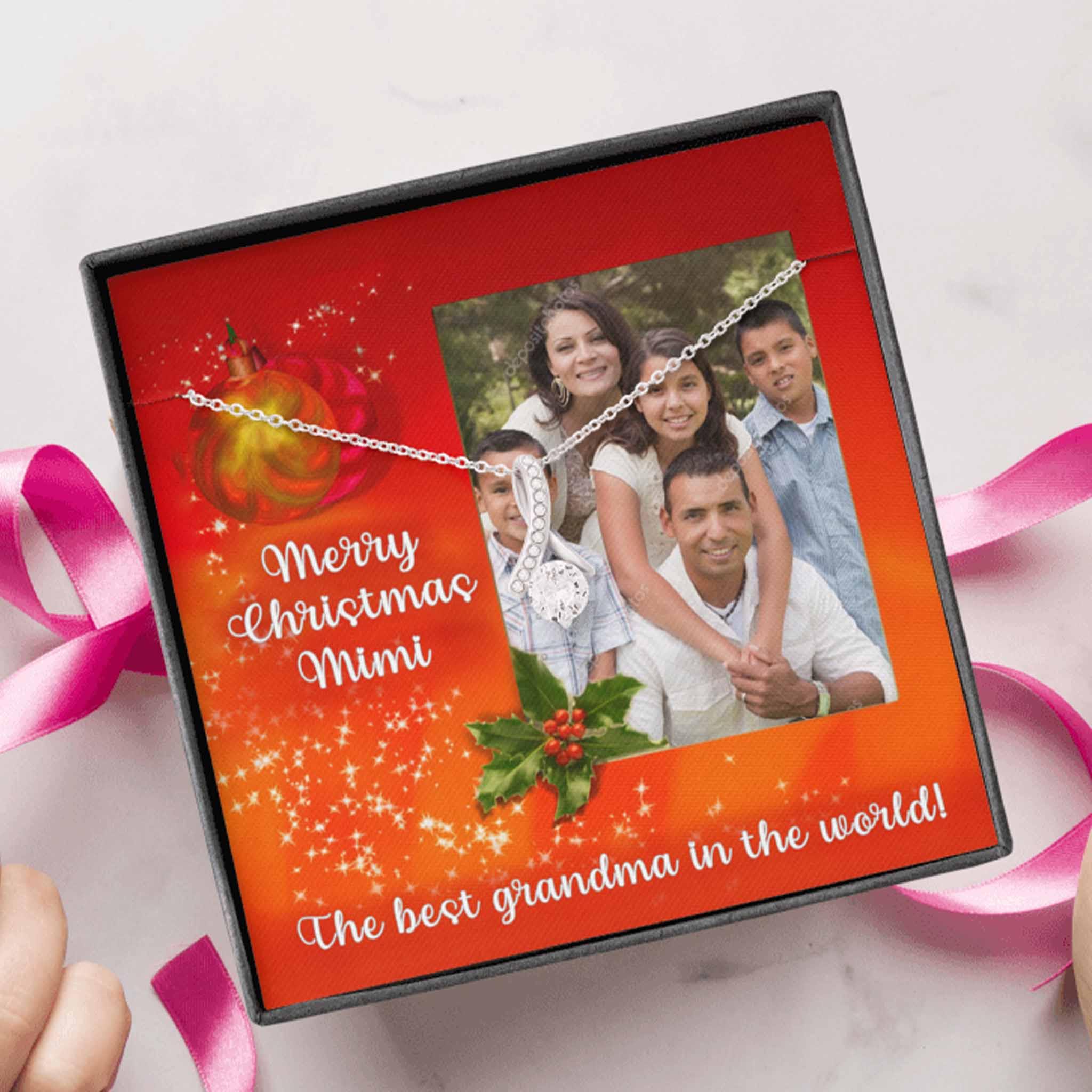 Alluring Beauty Necklace Christmas Photo v1 Personalized Insert CardCustomly Gifts