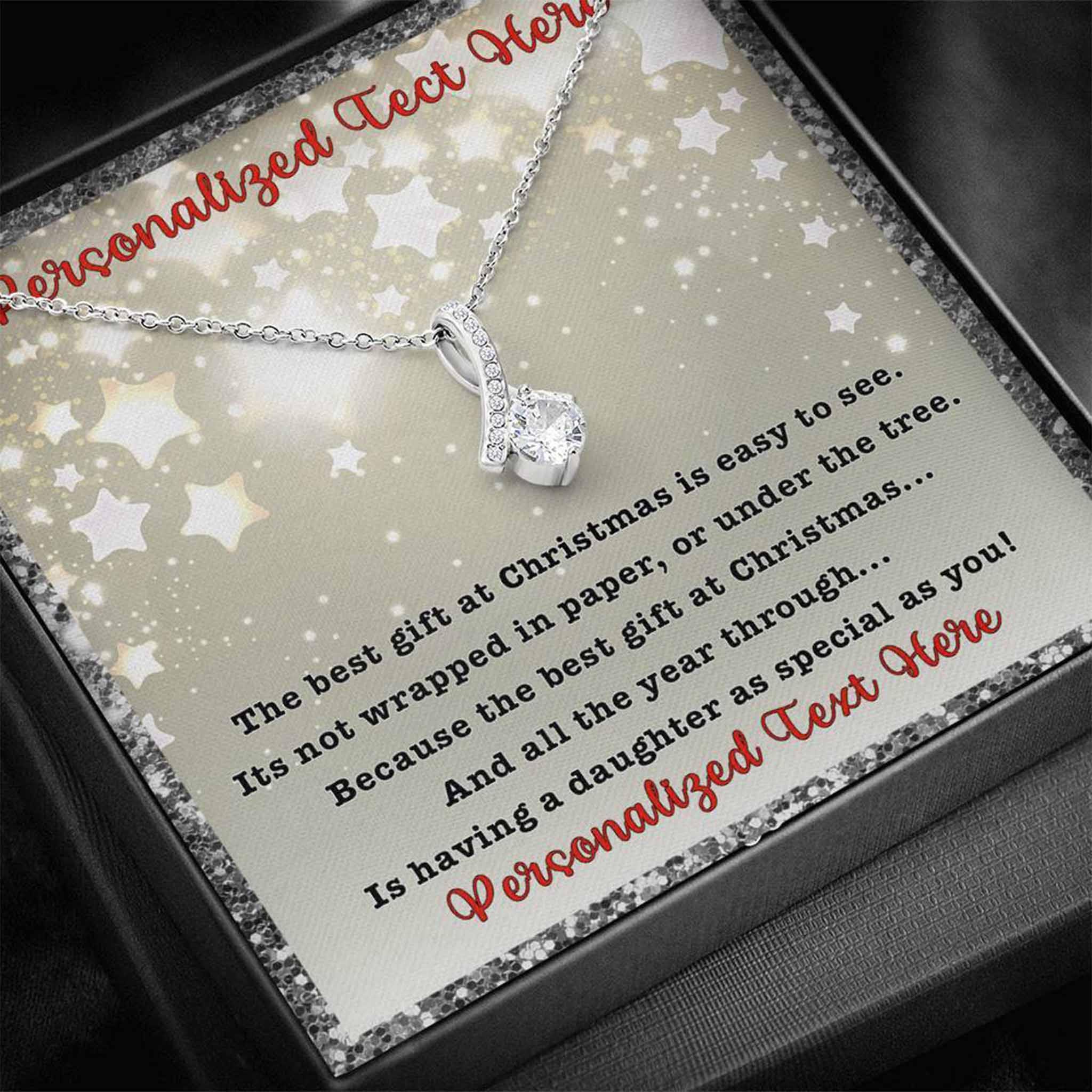 Alluring Beauty Necklace Daughter Best Gift At Christmas Personalized Insert CardCustomly Gifts