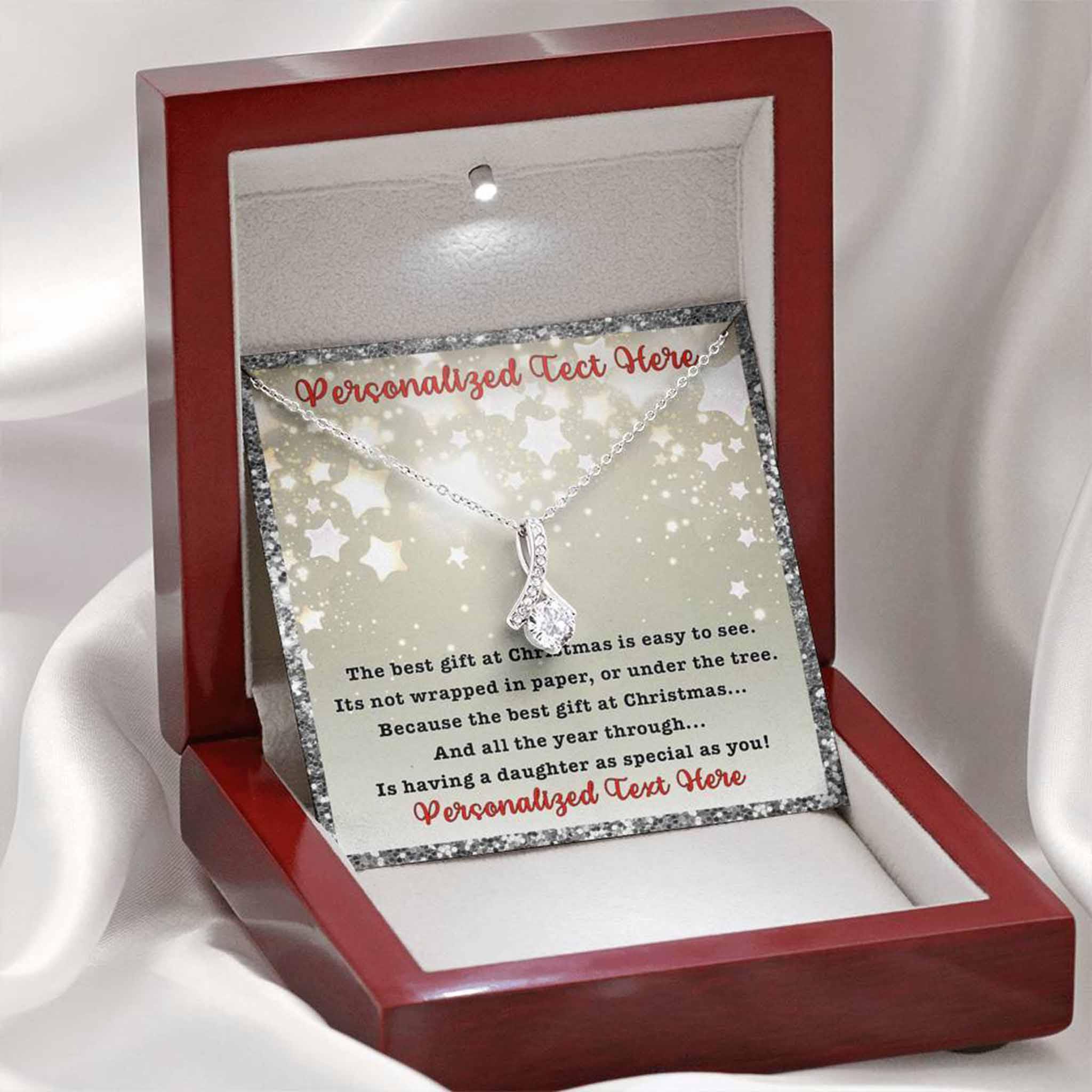 Alluring Beauty Necklace Daughter Best Gift At Christmas Personalized Insert CardCustomly Gifts