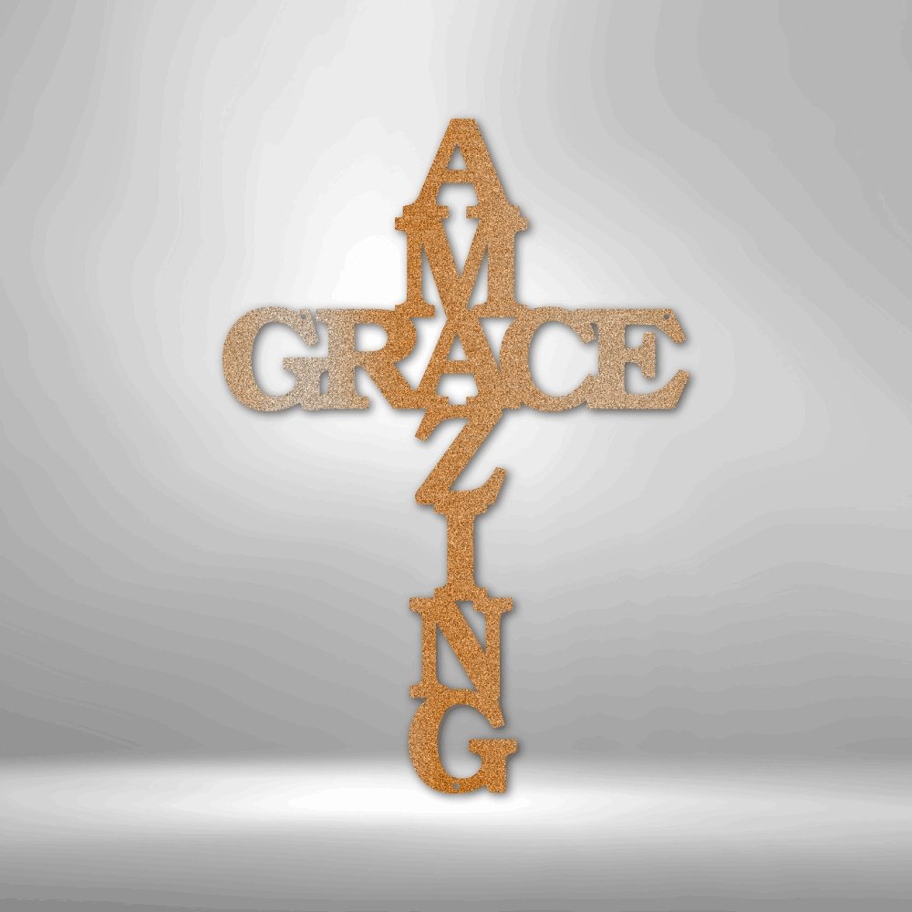 Amazing Grace Cross - Steel SignCustomly Gifts