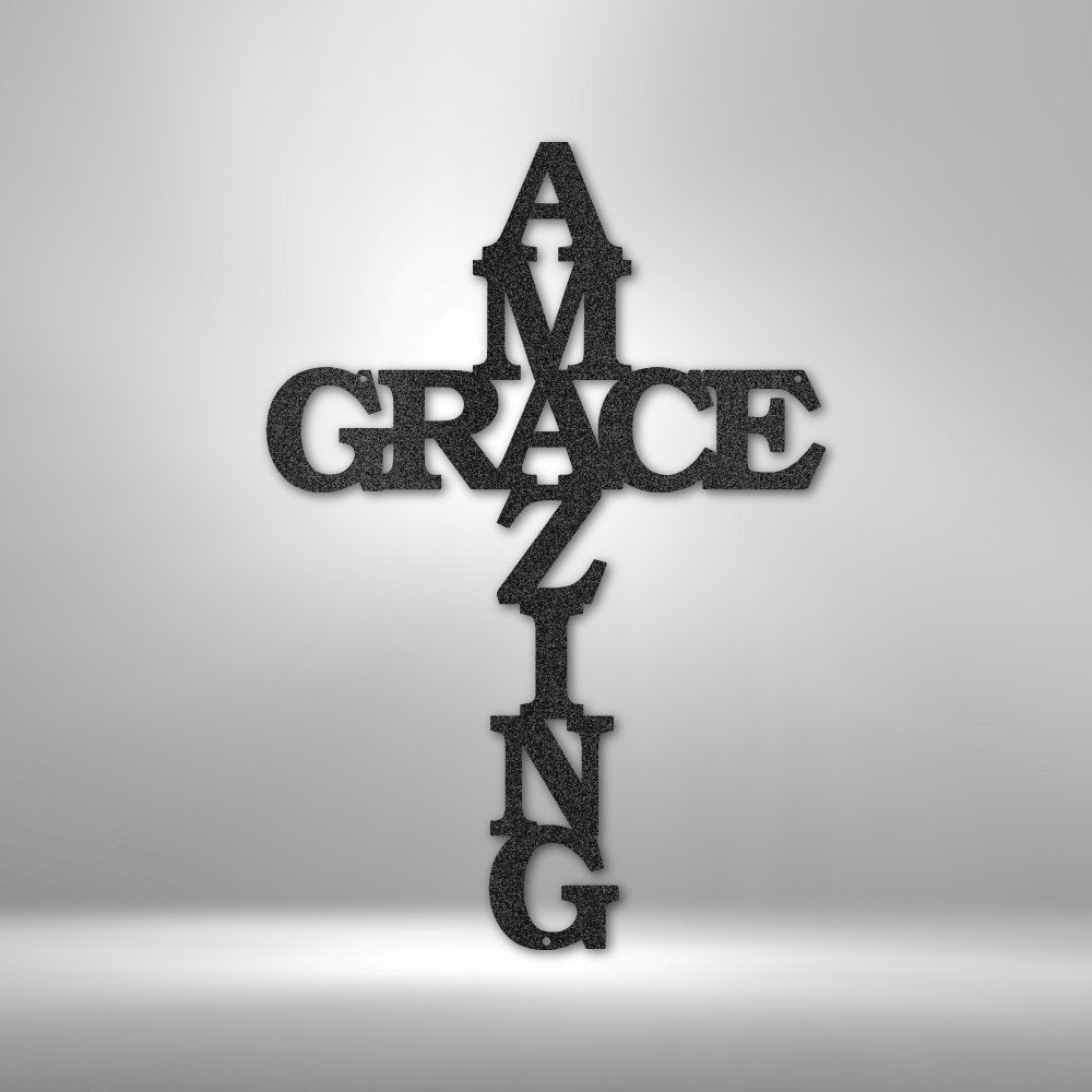 Amazing Grace Cross - Steel SignCustomly Gifts