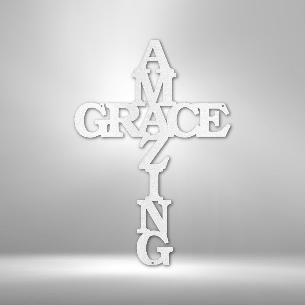 Amazing Grace Cross - Steel SignCustomly Gifts