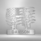 American Motocross Personalized Family Name Steel SignCustomly Gifts