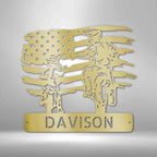 American Motocross Personalized Family Name Steel SignCustomly Gifts